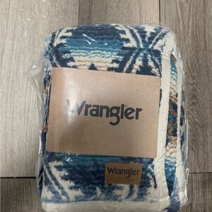 Wrangler Blue and Cream Throw Blanket